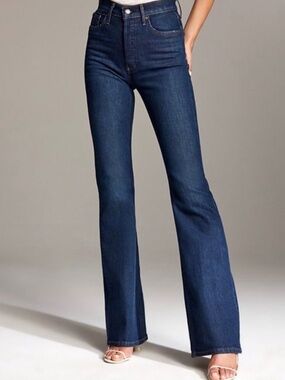 DENIM FORUM JEANS Women’s MARIANNE FLARE HIGH WAIST ITALIAN ORGANIC COTTON SZ 29